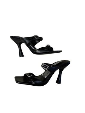 Steven New York Women's Black Buckle Heels